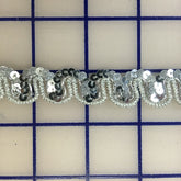 Sequin Trim - 1/2-inch Silver